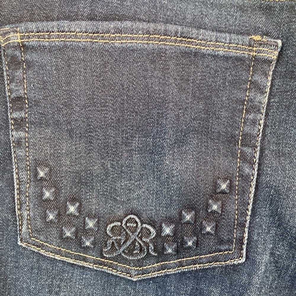 Rock & Republic Berlin High Rise Skinny Jeans Straight Leg Stretch Sz 10 Dark - Picture 5 of 14